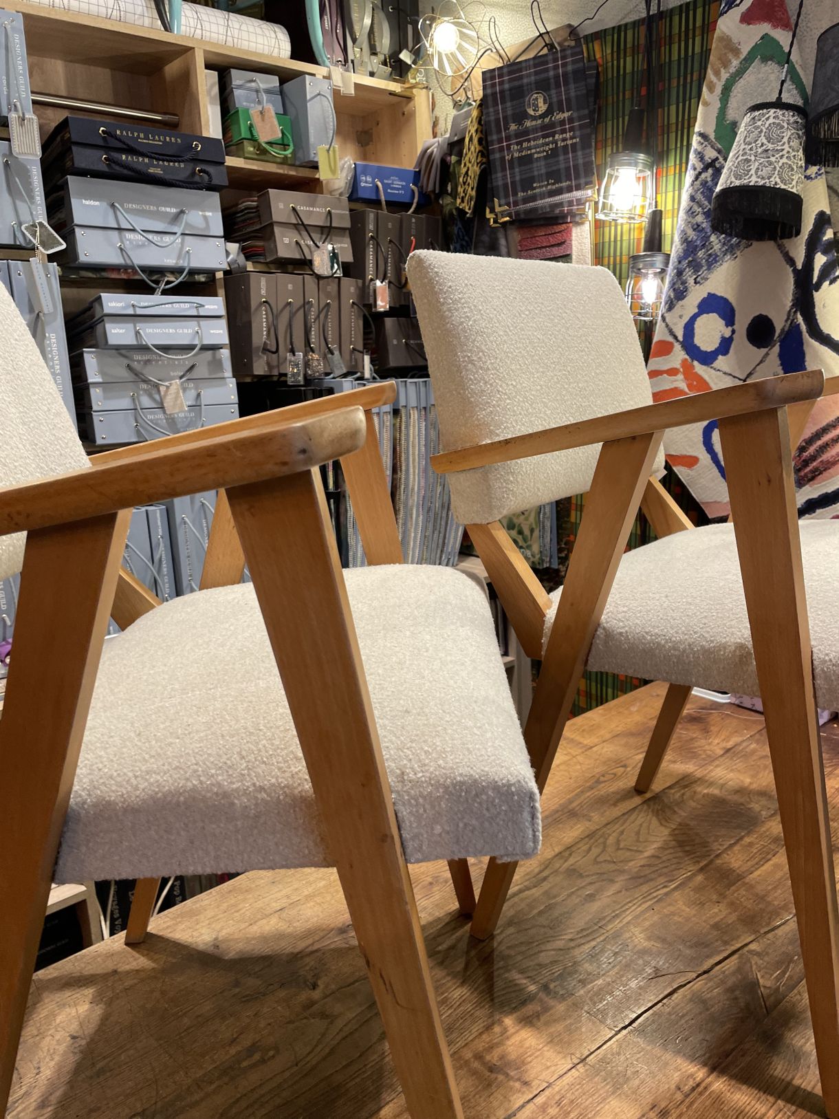 Paire de fauteuil Bridge chiné, réfection complète et vendu !